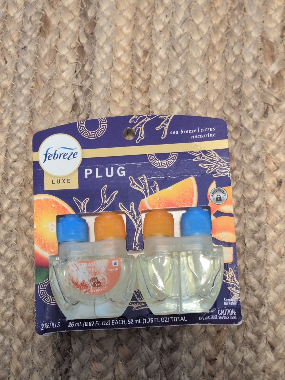 Febreze Luxe Plug-In Refills — Blue & Orange Caps